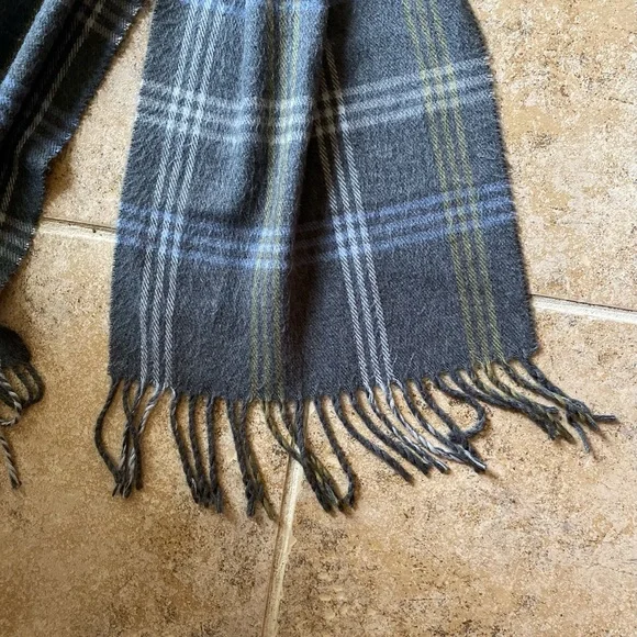 Cejon - Plaid Gray/Blue/Green Woman’s Long Scarf with Long Fringes, 56”L x… - Picture 3 of 4